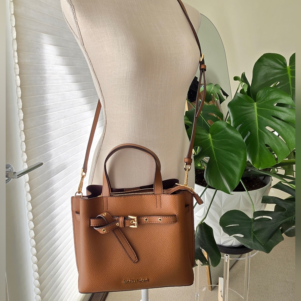Michael Kors Emilia Small Brown Leather Tote Bag